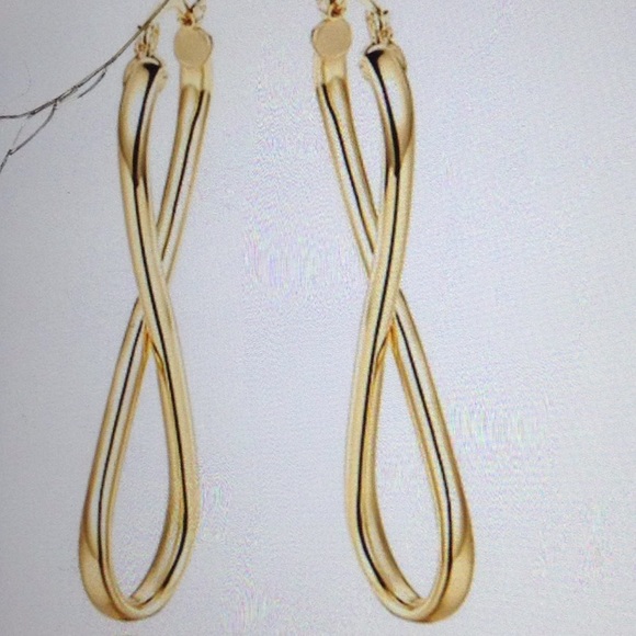 Jewelry - 18K GOLD-PLATED INFINITY DROP EARRINGS. NEW